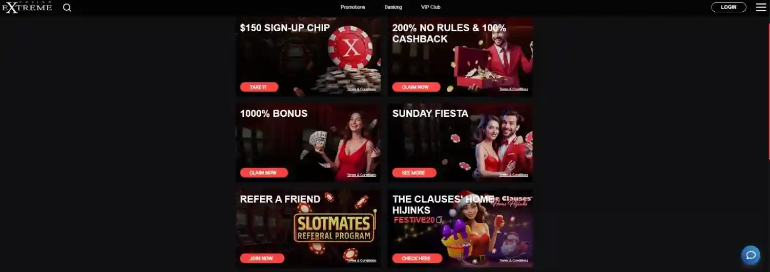 Promociones de Extreme Casino