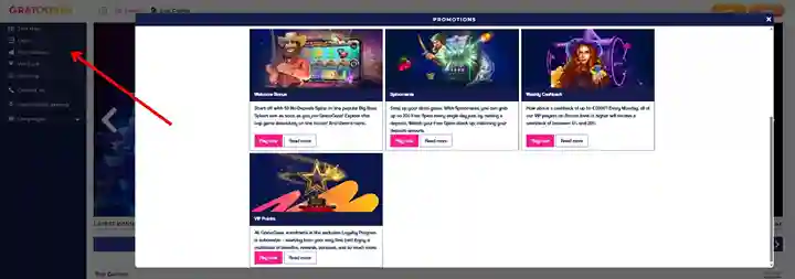 Otras promociones de Gratogana Casino